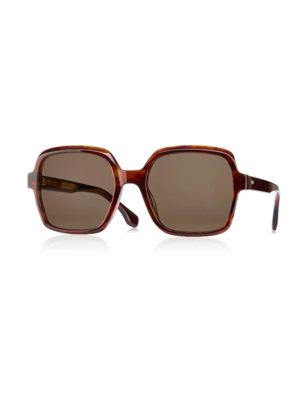 New Raval Eyewear Women's Sunglasses Havana Square Brown Lens Acetate Frame DESI